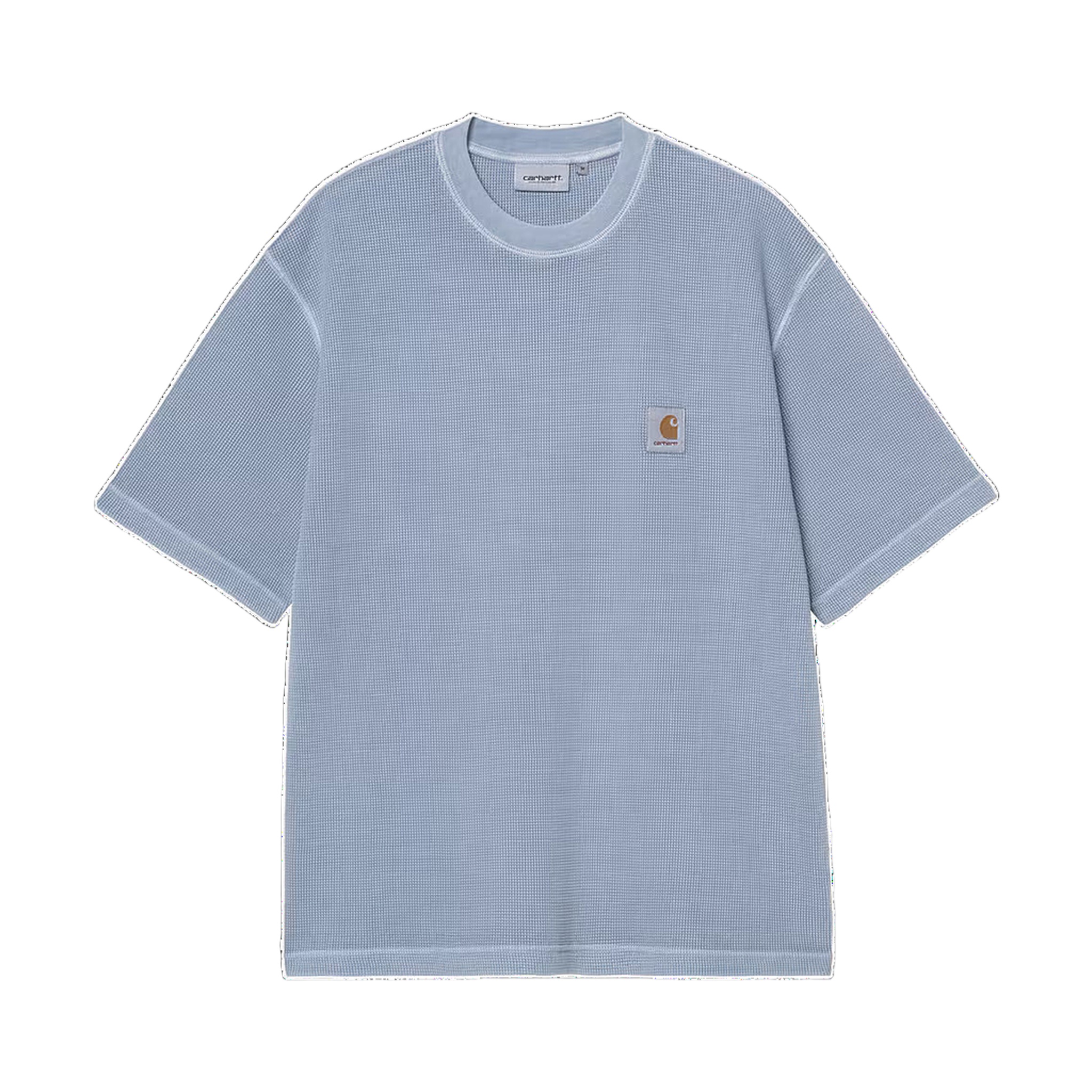S/S Nelson Waffle T-Shirt - Gentle Blue, Garment Dyed