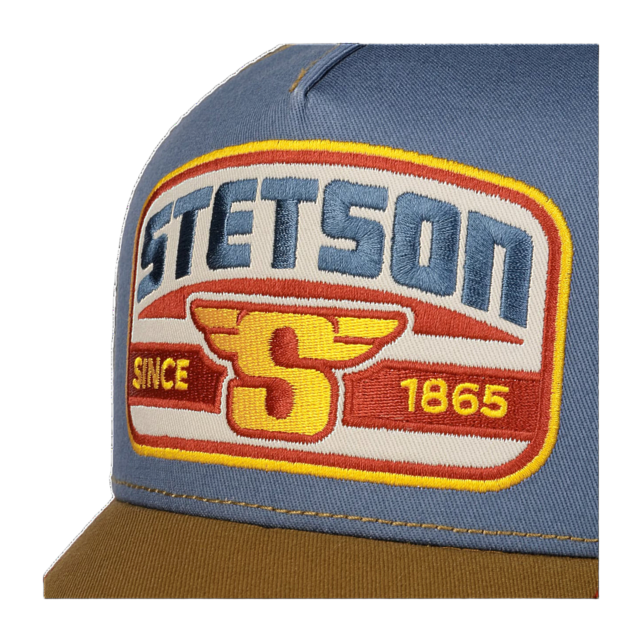 Since 1865 S Patch Trucker Cap - Brown/Blue