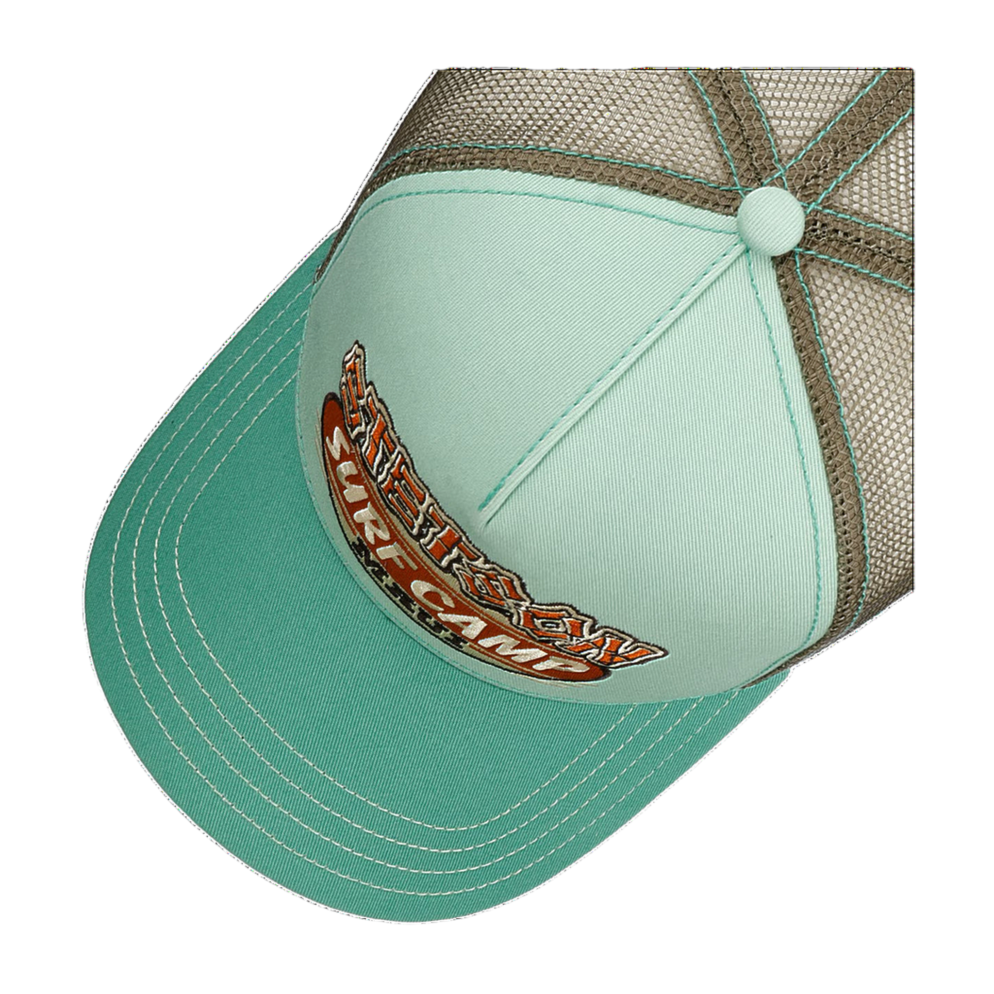 Surf Camp Trucker Cap - Mint Green