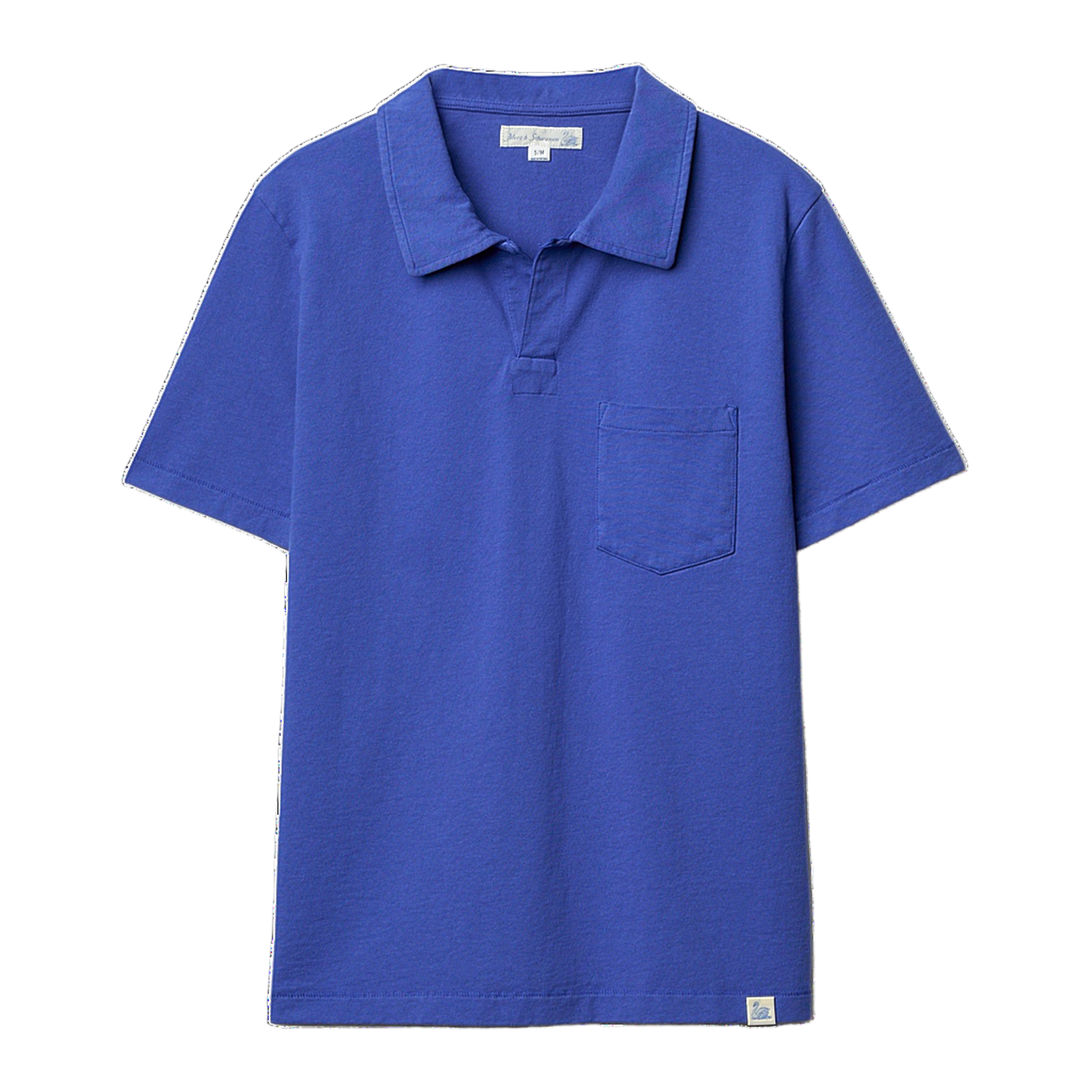 Classic Cotton Short Jersey S/S Polo Shirt - Vintage Blue