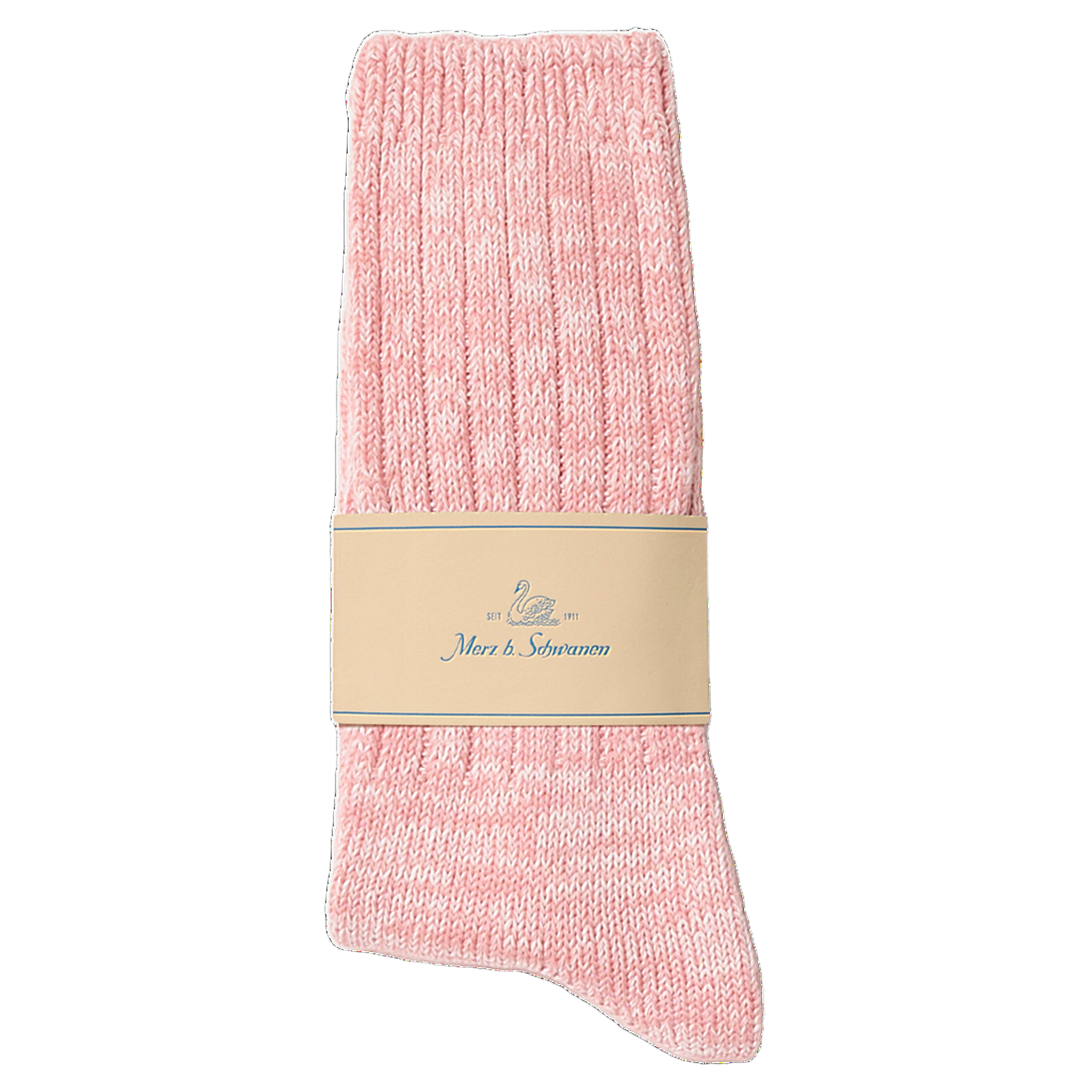 Melange Organic Cotton Socks - Peach/Nature Melange