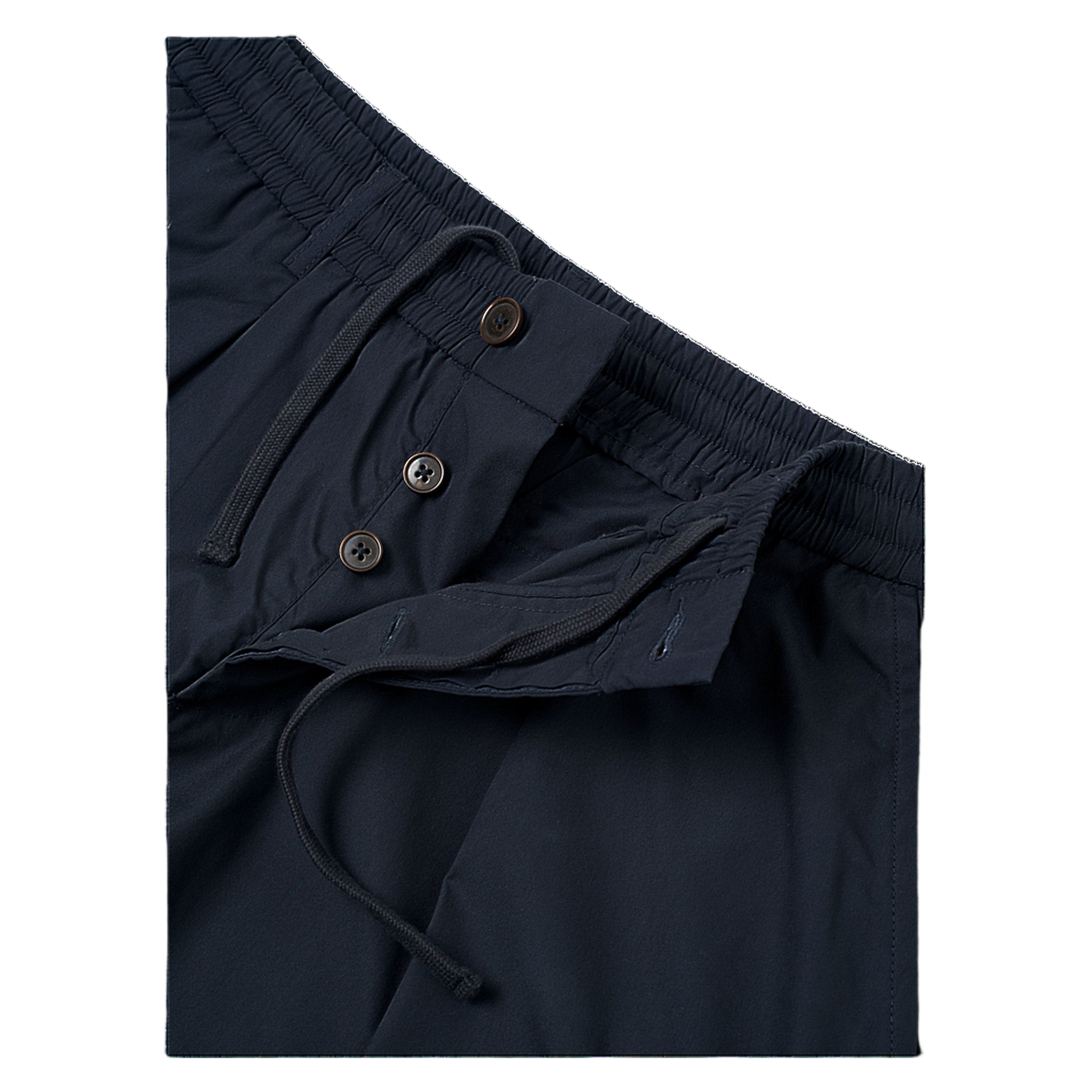 Pleated Track Pant - Recycled Polytech, Navy