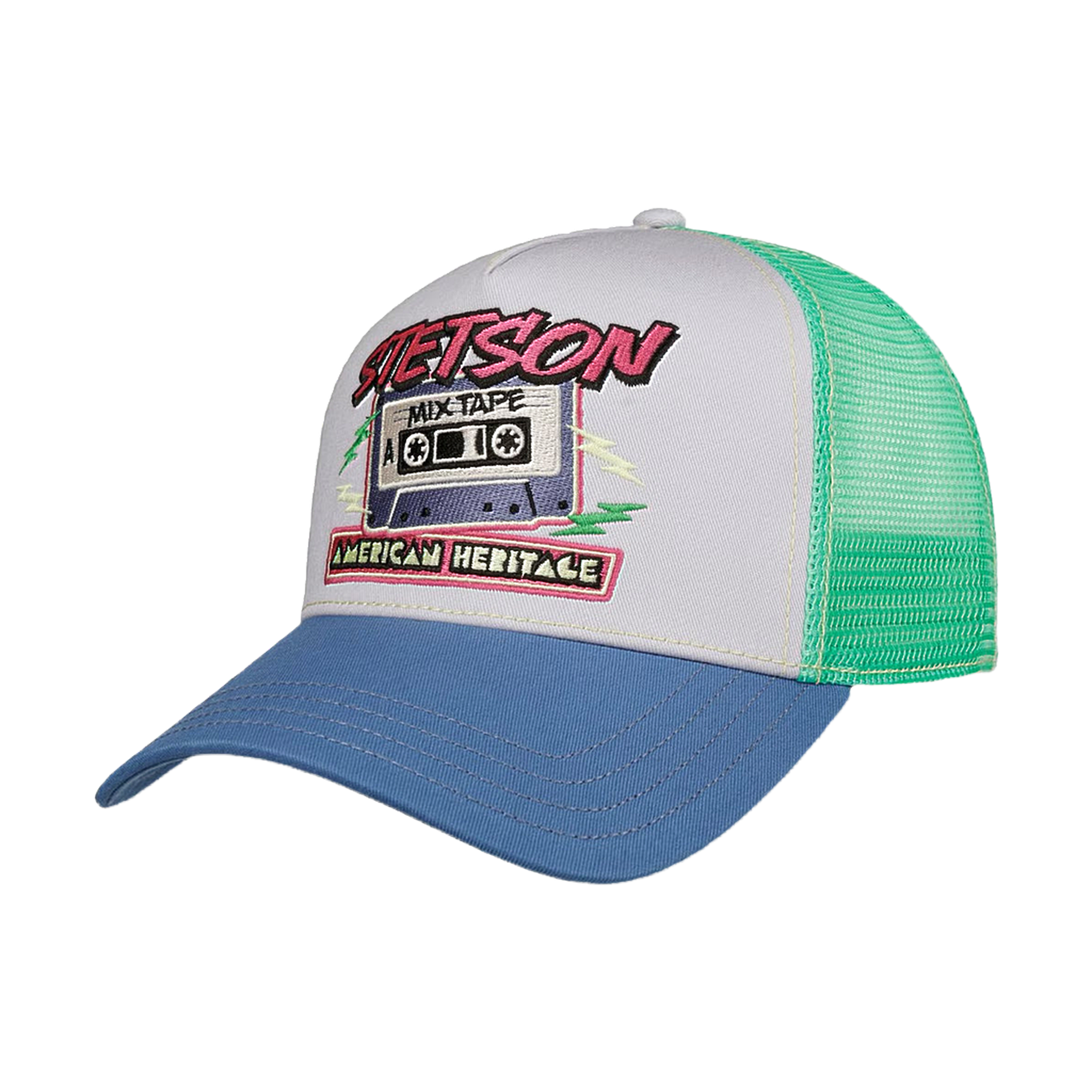 Mixtape Trucker Cap - Blue/White