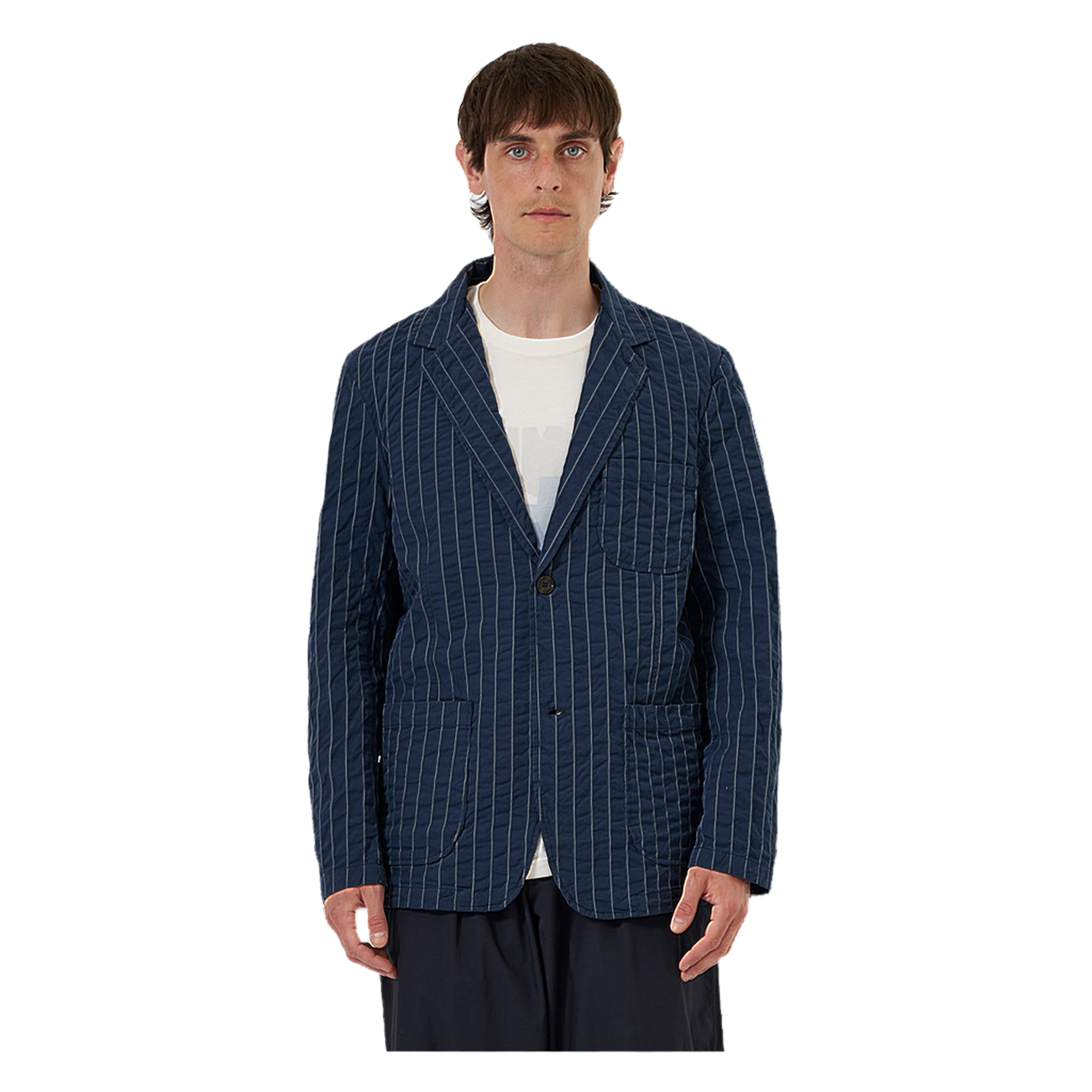 Chester Stripe Two Button Jacket - Navy