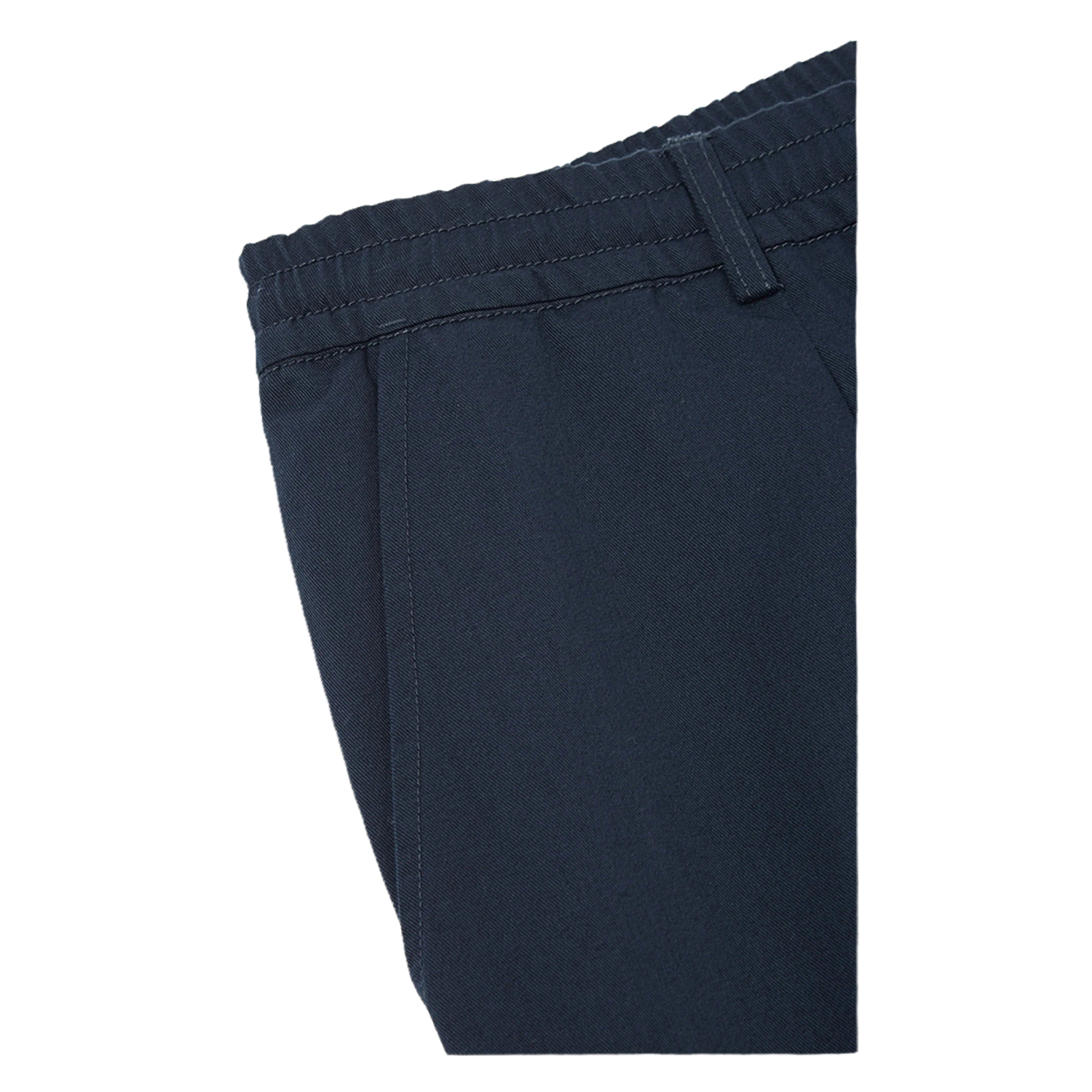 Twill Pleated Track Pant - Navy