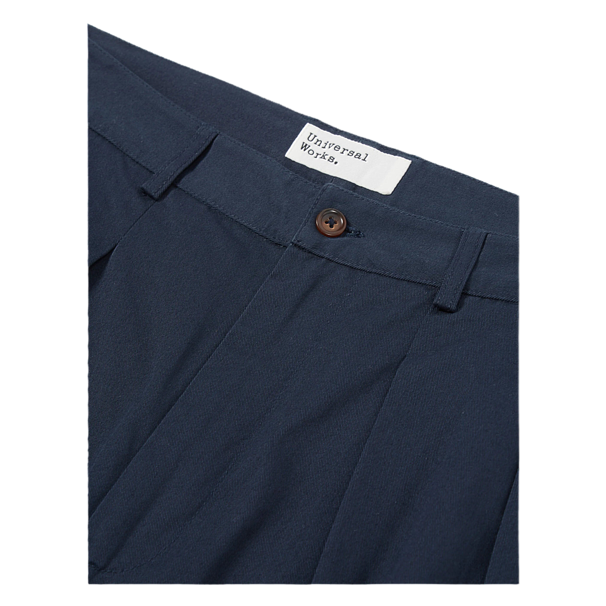 Twill Double Pleat Pant - Navy