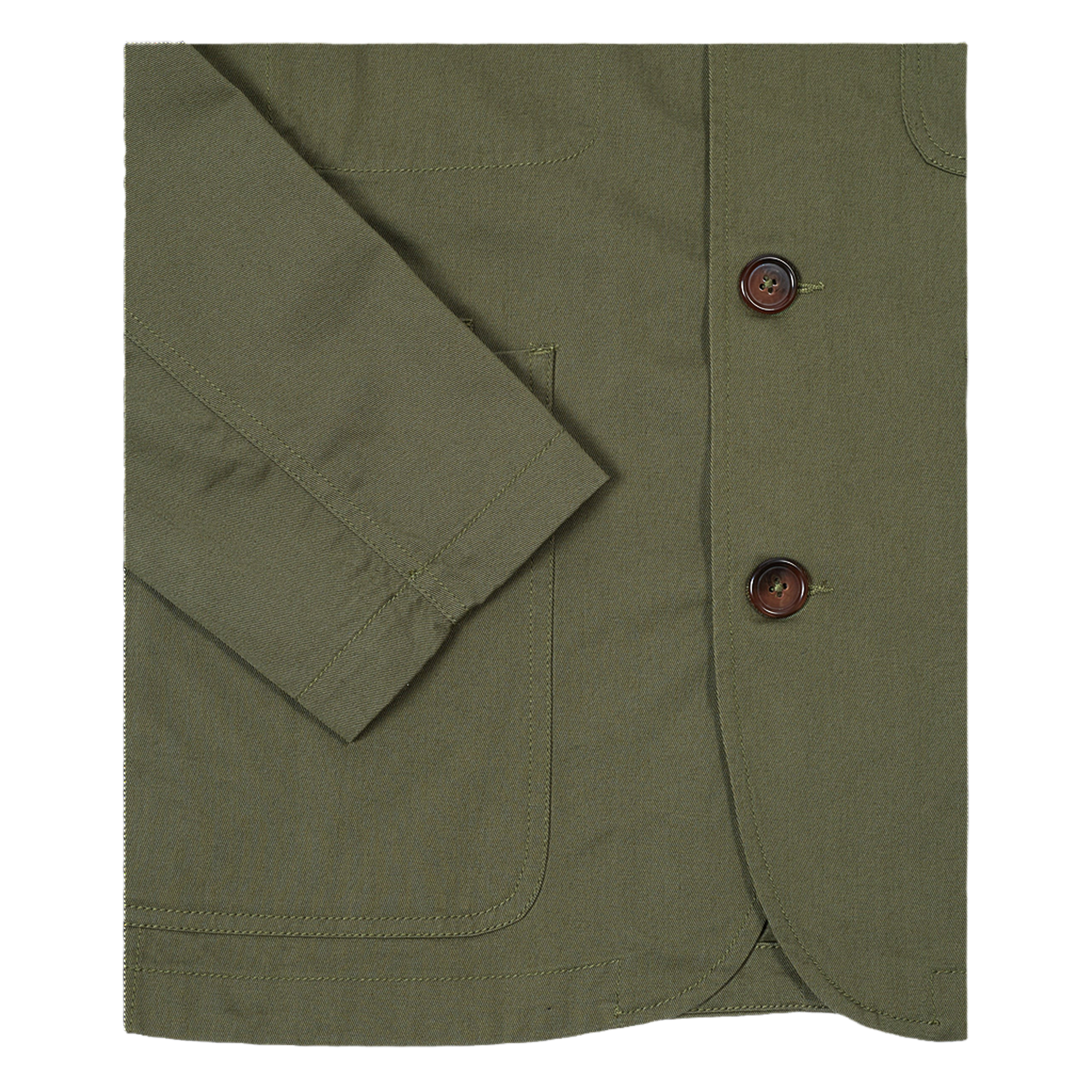 Twill Bakers Jacket - Light Olive