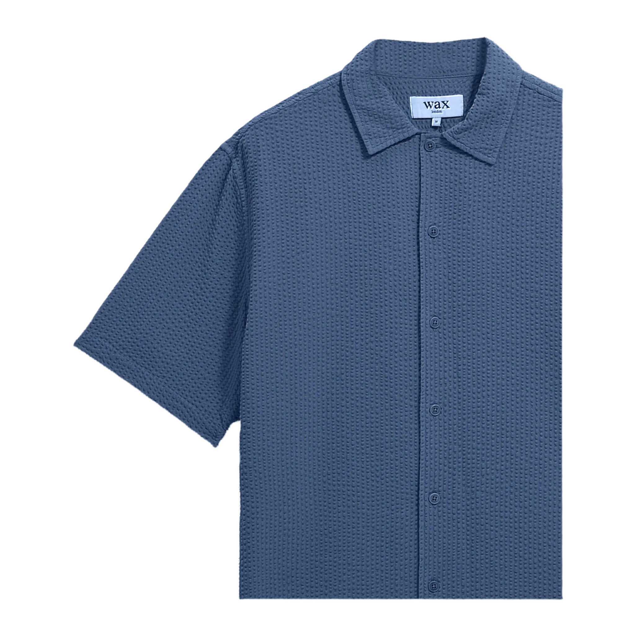 Keats S/S Shirt - Seersucker - Blue