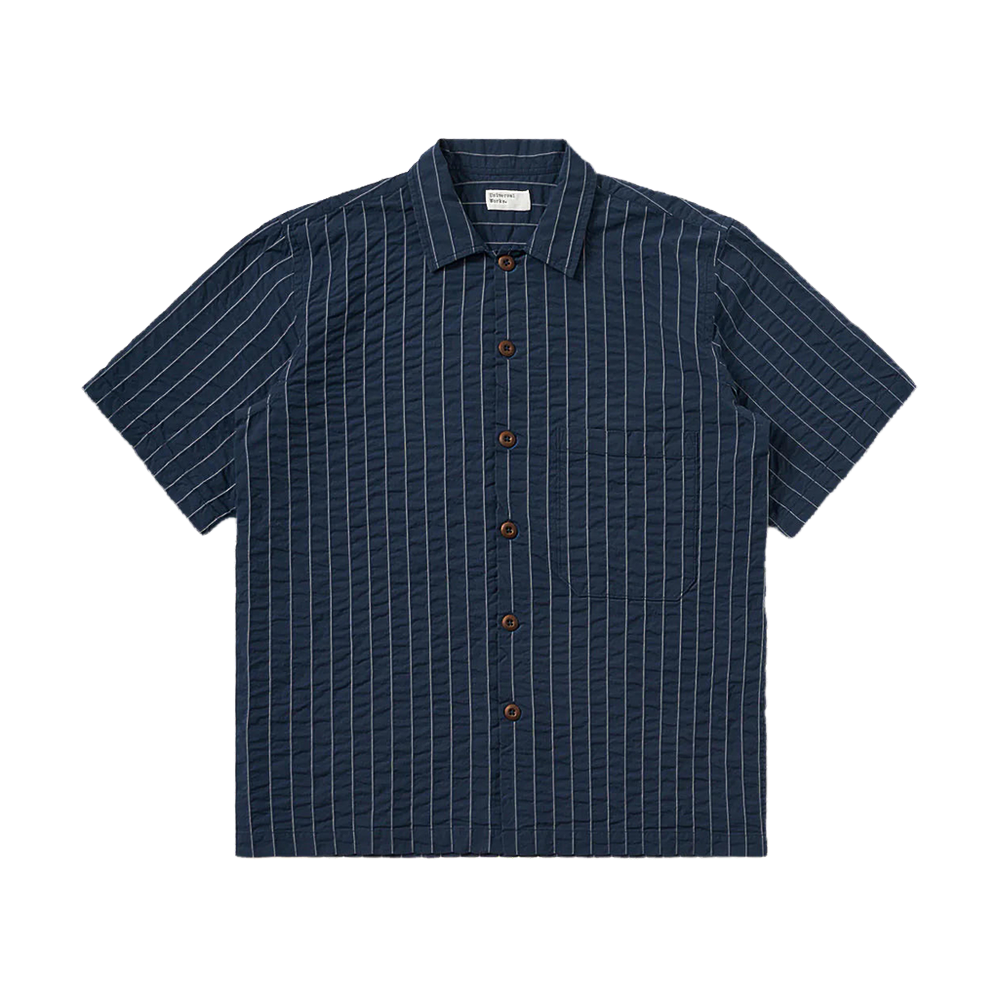 Chester Stripe S/S Fatigue Shirt - Navy