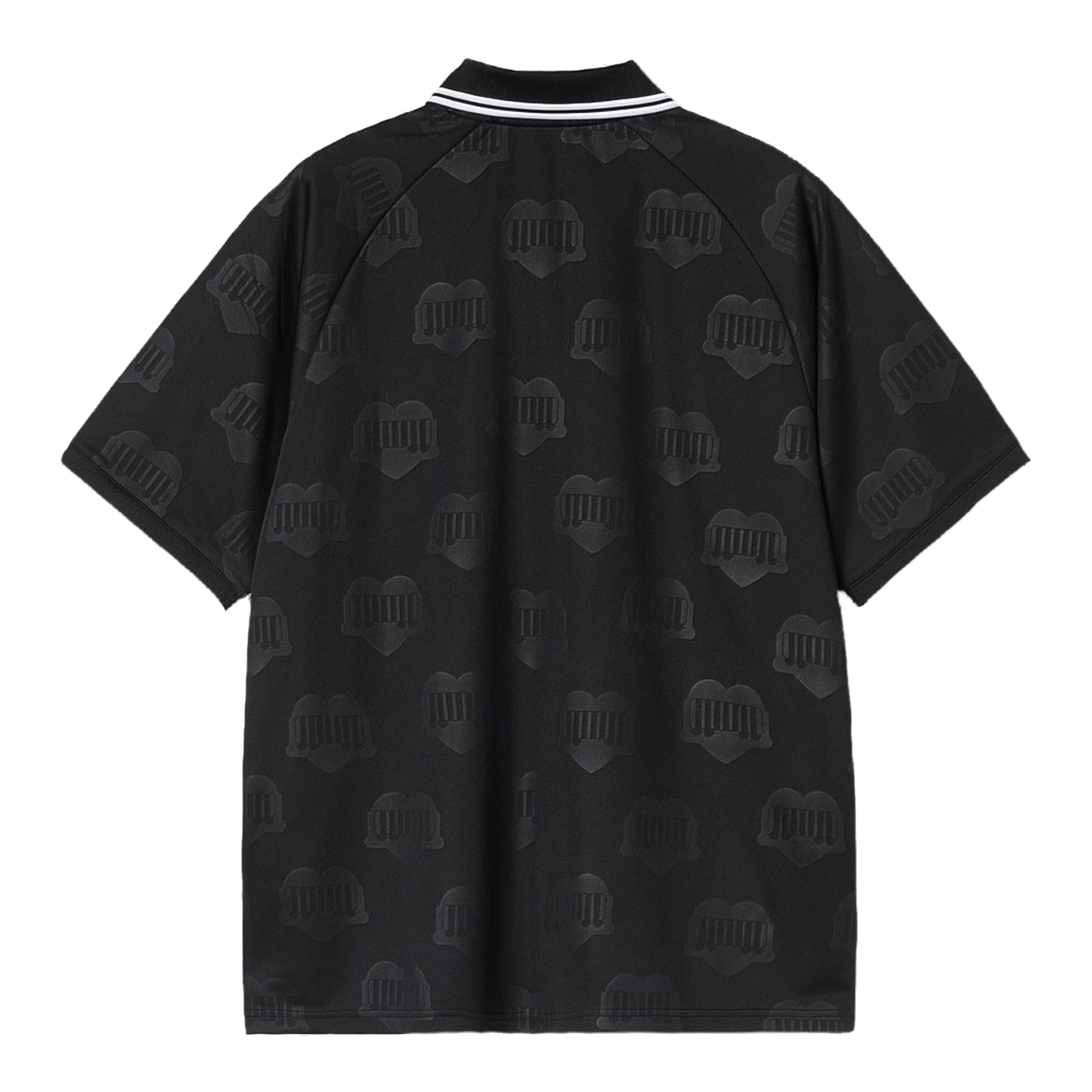 S/S Terrace Football T-Shirt Heart Train Jacquard - Black