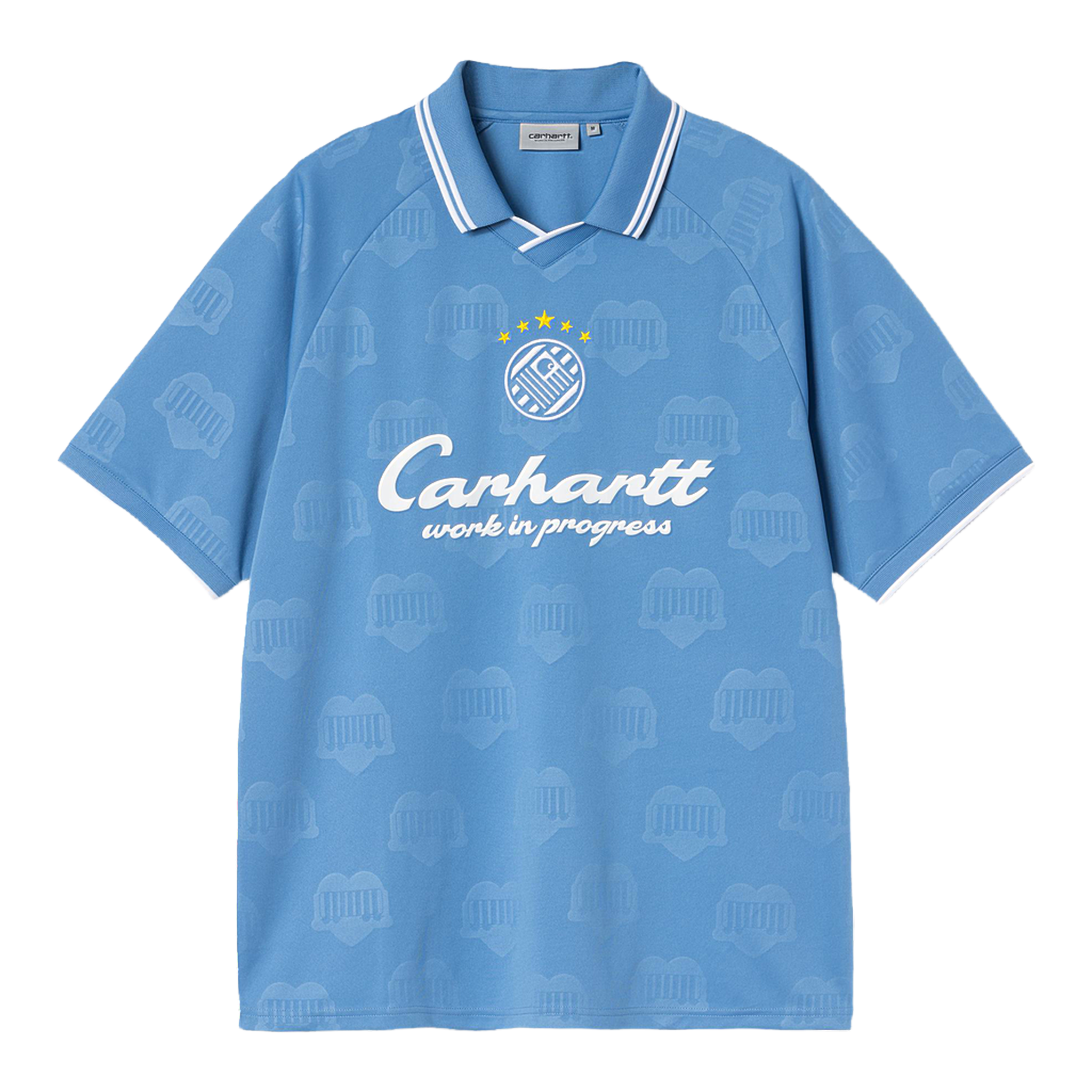 S/S Terrace Football T-Shirt Heart Train Jacquard - Curacao
