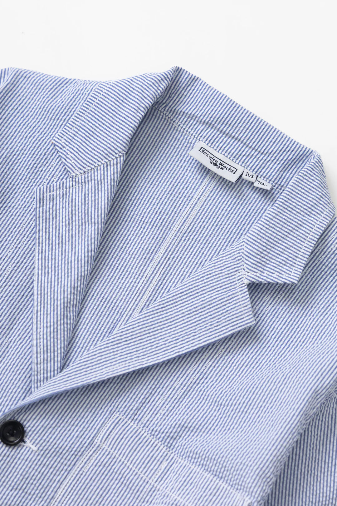 Seersucker Server Suit Jacket - Navy Stripe