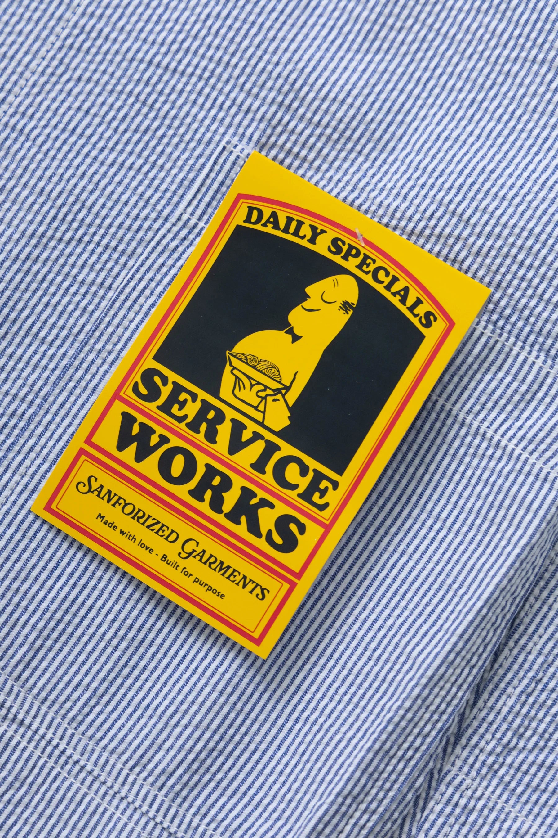 Seersucker Server Suit Jacket - Navy Stripe