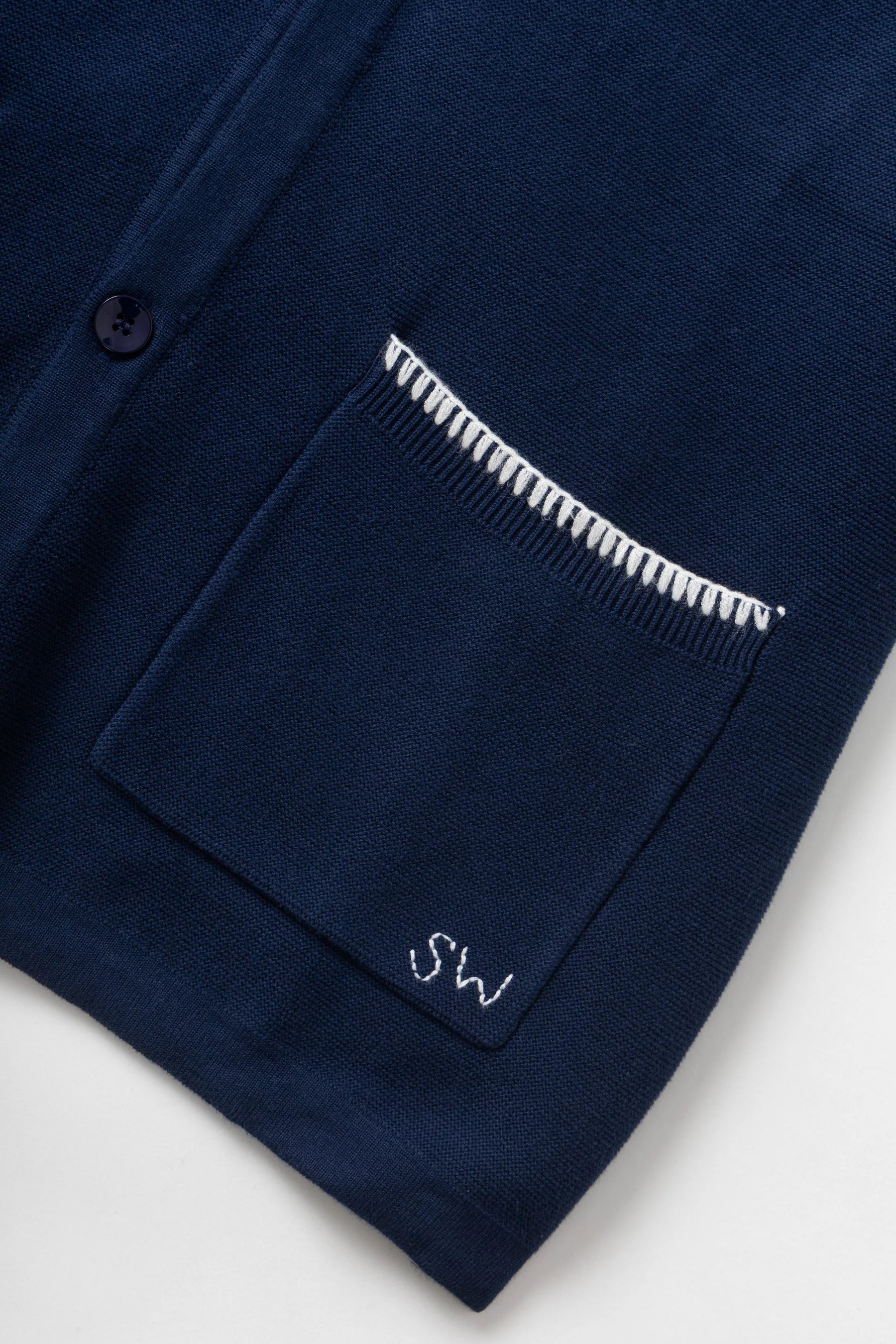 Blanket Stitch Knit - Navy