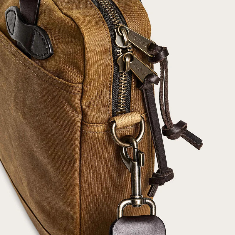 Tin Cloth Compact Briefcase - Dark Tan